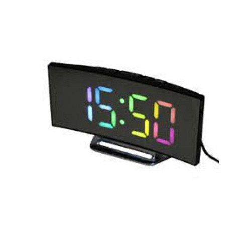 Настольные электронные зеркальные LED часы Космос DS-6507rgb