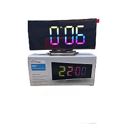 Настольные электронные зеркальные LED часы Космос DS-6507rgb