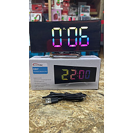 Настольные электронные зеркальные LED часы Космос DS-6507rgb
