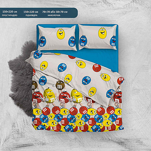 Комплект постільної білизни OldBro friends M&M Arabeska 150×220 см (2110944970)