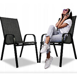 Комплект садових стільців Chomik GARDEN LINE CORTINA сірий