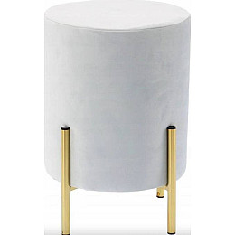 Пуф Chomik TUCCI велюровый на ножках белый