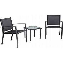 Комплект садових меблів Chomik GARDEN LINE ORLANDO стіл та 2 стільці темно-сірий