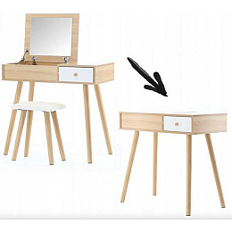 Туалетный столик Chomik SECTOR в скандинавском стиле с откидным зеркалом