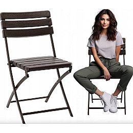 Стілець садовий Chomik MANGO складаний коричневий