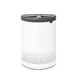 Бак для белья двухсекционный Brabantia Laundry Bin 55 л Белый (304903)