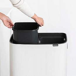 Бак для мусора Brabantia Bo Touch Bin Hi 30+30 л Белый (130601)