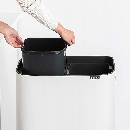 Бак для мусора Brabantia Bo Touch Bin Hi 30+30 л Белый (130601)