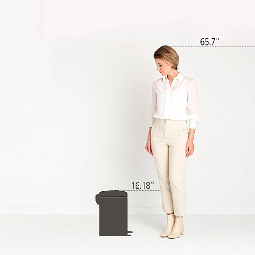 Бак для сміття Brabantia NewIcon Pedal Bin 12 л Чорний (113741)