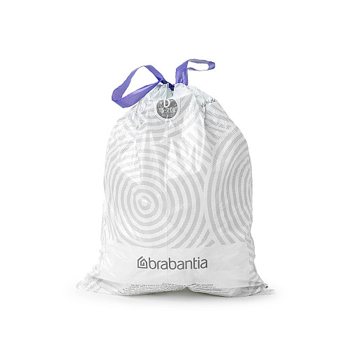 Набор мусорных пакетов Brabantia 15/20 л D 20 шт Белый