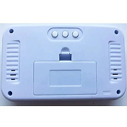 Часы говорящие с будильником на батарейках для плохо слышащих Kenko KK-9905 TR Бело-синий