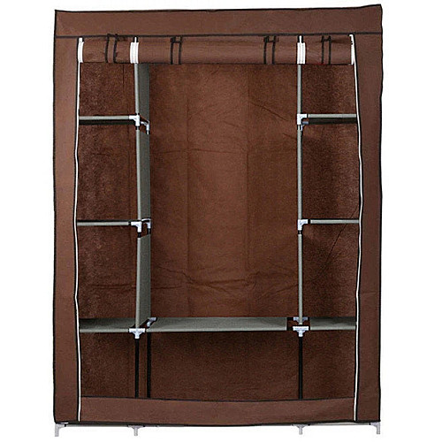 Шкаф тканевый HCX на 3 секции 88130 130см/175см/45см Brown (do187-hbr)