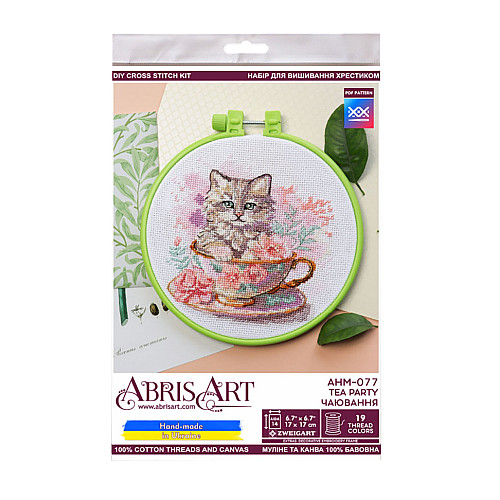 Набор для вышивки крестиком "Чаепитие" Abris Art AHM-077 с пяльцами