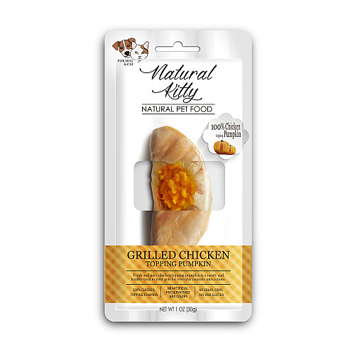 Ласощі для кішок та собак Natural Kitty Original Series Курка-гриль у гарбузовому соусі 30 г