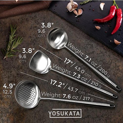 Набір кухонного приладдя Yosukata для WOK нержавіюча сталь 3 шт
