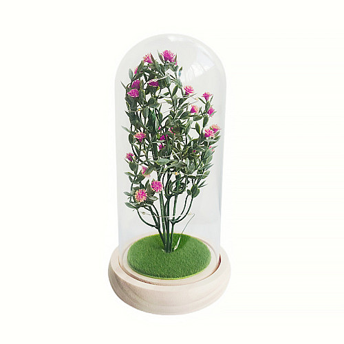Гипсофила в колбе Lesko KY-262 Pink с LED подсветкой светодиодный ночник (11565-64545)