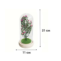 Гипсофила в колбе Lesko KY-262 Pink с LED подсветкой светодиодный ночник (11565-64545)