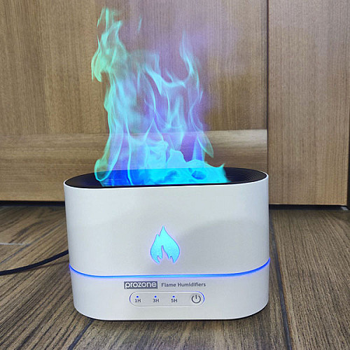 Зволожувач ароматизатор повітря (камін) з ефектом полум'я ProZone SH-853 Flame Білий