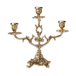 Набір Virtus годинник Tower 37х23 см та два канделябри Serpentin 28х30 см бронза кварцевий механізм (5274-4202SET)