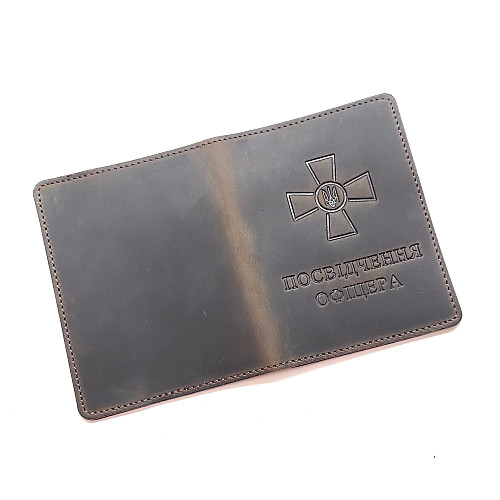 Шкіряна обкладинка на посвідчення офіцера DNK Leather-Officer-doc-H-col.F коричневий