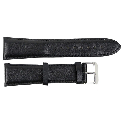 Ремінець для годинника Mykhail Ikhtyar шкіряний Ш24 мм Чорний (S698-24S Black)