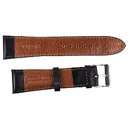 Ремінець для годинника Mykhail Ikhtyar шкіряний Ш24 мм Чорний (S698-24S Black)