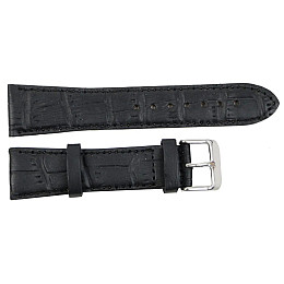 Ремінець для годинника Mykhail Ikhtyar шкіряний Ш22 мм Чорний (S620-22S black)