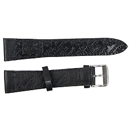 Ремінець для годинника Mykhail Ikhtyar шкіряний Ш22 мм Чорний (S648-22S Black)