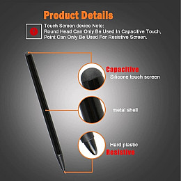 Набір стилусів Bluefield двохсторонніх для малювання 2 шт Black-Grey (54218761н)