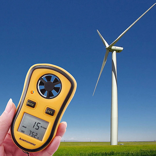 Цифровой крыльчатый анемометр 0,1-30м/с, -10-45°C BENETECH GM8908
