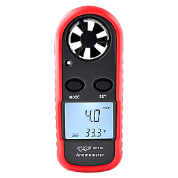 Анемометр цифровой 0,1-30м/с, -10-45°C WINTACT WT816