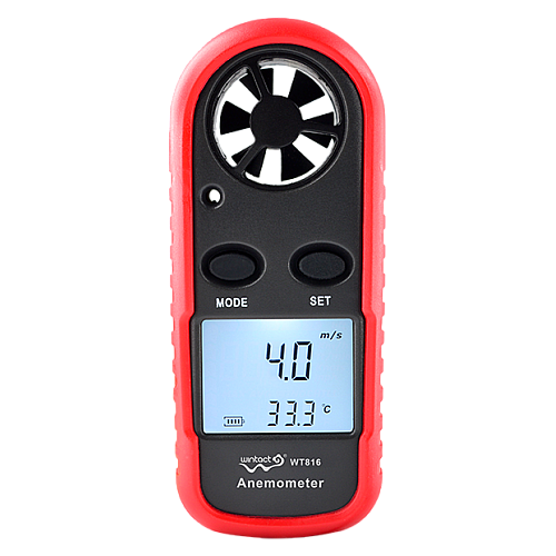 Анемометр цифровой 0,1-30м/с, -10-45°C WINTACT WT816