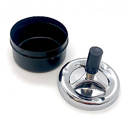 Пепельница с крышкой Юла Huka Черная d-8 см h-9,5 см (DN32418)