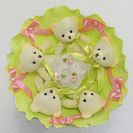 Букет из игрушек Мишки лайм Igratoria 5344IT с 5ю игрушками