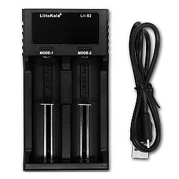 Зарядное устройство для аккумуляторов Liitokala Lii-S2 118х63х30 мм Черный