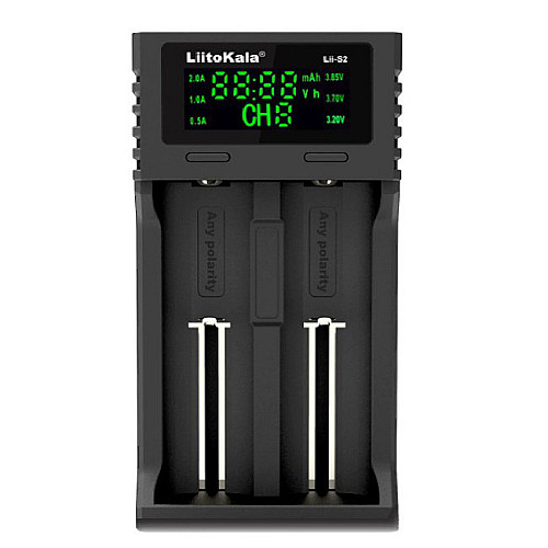 Зарядний пристрій для акумуляторів Liitokala Lii-S2 118х63х30 мм Чорний