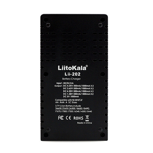 Зарядное устройство LiitoKala Lii 202 Black (az010-hbr)