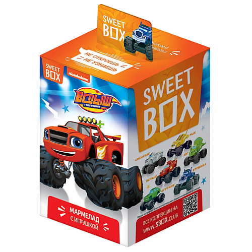 Мармелад з іграшкою в коробочці Sweet Box Вспиш і чудо-машинки