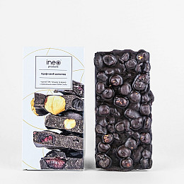 Шоколад крафтовий Ineo products чорний з вишнею та фундуком 100г