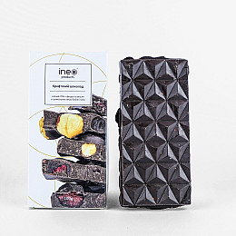 Шоколад крафтовий Ineo products чорний з вишнею та фундуком 100г