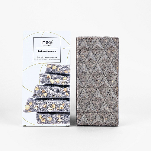 Шоколад крафтовий Ineo products білий з кріспом та смородиною 8 шт