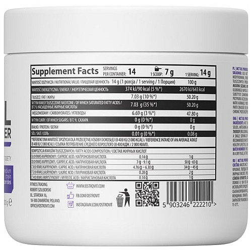 Энергетик OstroVit MCT Oil Powder 200 g /14 servings