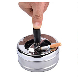 Настольная пепельница Champ Grey Push Ashtra 9см хром (40447657)