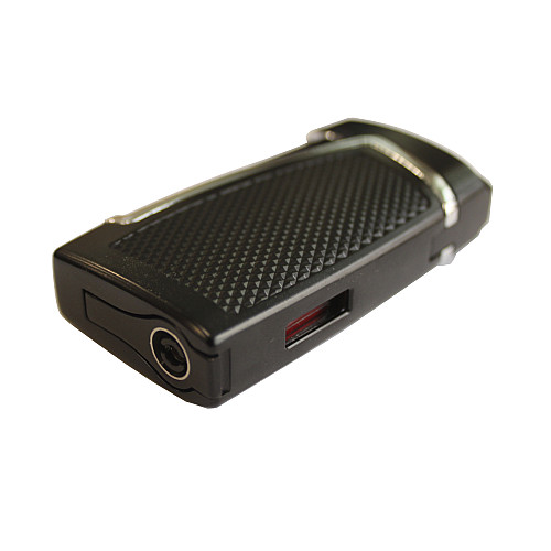 Зажигалка газовая двойное турбо Silver Match Bowroad DBL Blueflame Lighter Черная с серебристым (40674273BLSL)