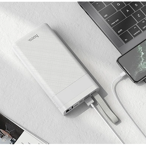 УМБ портативное зарядное Power Bank HOCO J73 30000mAh 2USB White