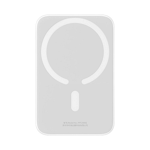 Внешній акумулятор Baseus з MagSafe 6000 mAh PPCXW06 Білий