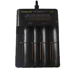 Зарядний пристрій для акумуляторів Rablex RB-405 з LCD дисплеєм А/AA/AAA/АААА/С/SC/F6 Hi-Cd Ni-MH