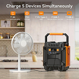 Зарядная станция FlashFish A201 200 Вт 172 Вт*ч Черно-оранжевый