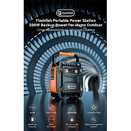 Зарядная станция FlashFish A201 200 Вт 172 Вт*ч Черно-оранжевый