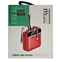 Внешній акумулятор Power Bank WDW 25000mah білий